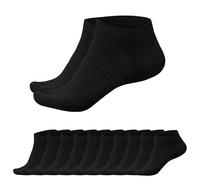 SGS Lot de 5 ou 10 Comfort Bamboo Socquettes Femme - Chaussettes Homme à Ceinture Piqué Souple - Anti-Odeur Sneaker