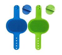 SGSCFG 2 Morceaux De Brosse De Bain en Silicone pour Animaux De Compagnie, Brosse À Massage Réglable, Cent Brosse De Nettoyage, Brosse À Épilation Molle, Fournitures pour Animaux De Compagnie.