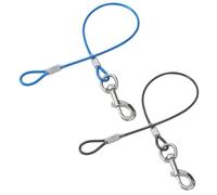 SGSCFG 2 Morceaux De Ceinture À Corde De Corde pour Animaux De Corde, Laisse d'animaux De Compagnie, Ligne De Randonnée Anti-Bite, Extérieur Extérieur (Noir Et Bleu).