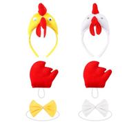 SGSCFG 2 Morceaux De Décorations De Poulet, Coqs Simulés - Ligaments Frontaux, Accessoires De Performance pour Enfants, Accessoires Masqués.