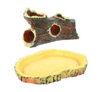 SGSCFG 2 Morceaux De Paysage D'Aquarium, Décoration De Pêche À La Pêche, Accessoires De Tortues, Accessoires De Mangeoire, Clôture en Tortues, Décoration d'alimentation en Tortue.