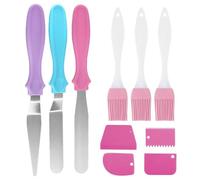 SGSCFG 3 Morceaux De Spatule À Gâteau, 4 Morceaux De Ferraille Rose, 3 Morceaux De Silicone