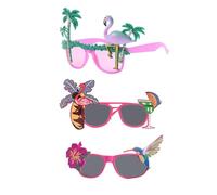 SGSCFG 3 Morceaux De Verres Flamants, Lunettes De Soleil Flamants, Verres De Fête Hawaïens, Accessoires Hawaïens, Verres De Fête À La Plage, Photos.