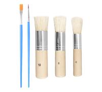 SGSCFG 3 Pièces Round Head Et 2 Pinceaux, Peinture À l'huile pour Enfants, Stylo À Doublure Peinture, Couleur De Tête Plate, Outil Artificiel.