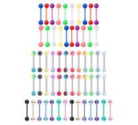 SGSCFG 38 Ongles De Langue Colorés Et 20 Ongles De Langue Acrylique, Dieux À Tige en Acier Inoxydable, Accessoires Pénétrants Personnalisés, Accessoires De Plainte sur Scène.