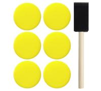 SGSCFG 6 Morceaux D'Éponge Et 1 Morceau De Pinceau Éponge, Pinceau pour Le Visage, Pinceau pour Le Visage, Éponge De Couleur, Artisanat Éponge, Fournitures d'art des Graffitis.