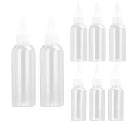 SGSCFG 8 Pièces Bouteille D'Extrusion Transparente, Bouteille en Plastique De Pointe, Bouteille Liquide, Adaptée Au Pigment, À l'huile d'olive Et À La Sauce De Soja.