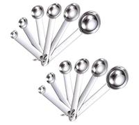 SGSCFG Ensemble De Cuillère De Mesure en Acier Inoxydable en 12 Parties, avec Cuillère À Mesure De Métal À Échelle, Outils De Cuisine, Outils De Mesure D'Épices, Accessoires De Cuisson.