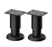SGSKEIEY Pieds de Meubles, Pied Cuisine Réglables Pied Meuble, Pieds de Support avec Vis, pour Meuble Canapé Placard Armoires Cuisine (38-70cm,black-2pcs)