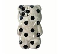 SGVAHY Coque pour iPhone 16 Pro - Mignon Kawaii 3D Dessin Animé Points Poil d'Ours en Silicone Souple - Protection Antichoc pour Enfants Filles