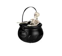SGYEPOCFQ Halloween Decorations, Chaudron de sorcière Vintage, Bol Noir avec diffuseur, Bouilloire complète et exquise, Fournitures de fête, décoration d'halloween(25cm)