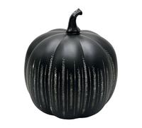 SGYEPOCFQ Halloween Decorations, Citrouilles Scintillantes avec minuterie, Lampe Citrouille en Verre Scintillante et étoilée for Halloween(Large Black)