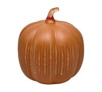 SGYEPOCFQ Halloween Decorations, Citrouilles Scintillantes et Lumineuses avec minuteur, en Verre, Scintillantes et étoilées, for Halloween, décoration d'intérieur(Medium Orange)