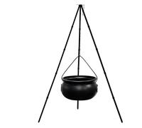 SGYEPOCFQ Halloween Decorations, Décoration d'halloween en Plein air, Grand Chaudron de sorcière sur trépied avec lumières, Seau à Bonbons, feu de Joie, fête de Carnaval d'horreur(H 130cm D 32cm)