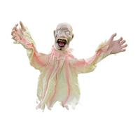 SGYEPOCFQ Halloween Decorations, Décoration d'horreur d'halloween Balançoire fantôme Accessoire Effrayant à Commande vocale(Green Wiggle)