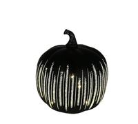 SGYEPOCFQ Halloween Decorations, Lampe Citrouille Scintillante avec minuteur, veilleuse étoilée Scintillante en Verre, idéale for Halloween, Chambre ou Couloir(Medium Black)
