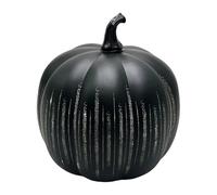SGYEPOCFQ Halloween Decorations, Lampe Citrouille Scintillante en Verre for Halloween, veilleuse étoilée, idéale comme Cadeau de fête ou comme décoration d'intérieur(Medium Black)