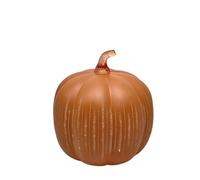 SGYEPOCFQ Halloween Decorations, Lampe Citrouille Scintillante en Verre for Halloween, veilleuse étoilée, idéale comme Cadeau de fête ou comme décoration d'intérieur(Large Orange)