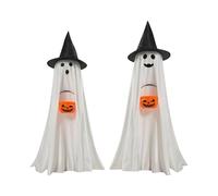 SGYEPOCFQ Halloween Decorations, Lot de 2 décorations d'halloween for intérieur et extérieur, illuminées et effrayantes avec des citrouilles, Joli Cadeau de fête fantômes