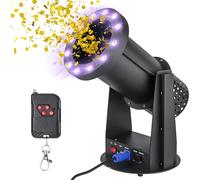 SgyGlyn Lanceur de confettis électrique avec 12 Effets Lumineux LED RVB 3 W et contrôle DMX sans Fil, pour fêtes, Mariages, Concerts, célébrations, événements spéciaux, Effets de scène