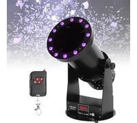 SgyGlyn Lanceur de confettis Professionnel à LED, avec contrôle DMX Longue portée, 12 x 3 W RGB 3 n, pour soirées DJ, discothèques, Mariages et scènes