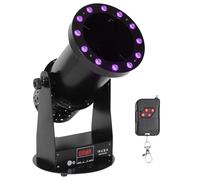 SgyGlyn Lanceur de confettis Professionnel à LED, minuterie et écran LCD, Canon à confettis 12 x 3 W RGB 3 en 1 DMX/télécommande, pour Mariage, discothèque, Spectacle, scène, fête