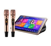 SgyGlyn Lecteur de karaoké, écran Tactile de 18,5 Pouces, Type de Bureau, avec Effet Cloud Mise à Jour Télécharger la Chanson Home Party Karaoke Playback, pour la Famille Bar Home Party,Black-4TB