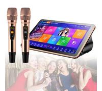SgyGlyn Machine de karaoké Tout-en-Un, Lecteur de karaoké Chinois Chantant KTV, téléchargement de chansons dans Le Cloud avec Micro, pour Les fêtes de Famille dans Un Bar,Black-2TB