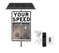 SgyGlyn Panneau de signalisation Radar Solaire à Del 20" x 27" / 24" x 36", Panneaux de détection de Vitesse Radar numériques en Aluminium, pour autoroutes White-20 x27