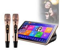 SgyGlyn Système de karaoké 18,5 Pouces, écran Tactile, contrôle Via Application Mobile, téléchargement de chansons dans Le Cloud, Lecteur de karaoké Chinois KTV, pour soirées à Domicile,Black-3TB