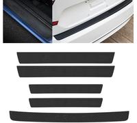SGYKRBFB 5 Pièces Protection Seuil de Porte de Voiture, pour Ford Grand Tourneo Connect 3 (III) I 2022-2024 Autocollant en Cuir de Fibre de Carbone Plinthes