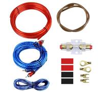 SGZIOO 10GA Cable Ampli Voiture, 1500w Kit Cablage Ampli Voiture, Câble Audio pour Voiture 4,5m, Cable Caisson de Basse, Cable Subwoofer für Caisson de Basse Voiture Amplifié