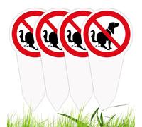 SGZIOO 4 Pièces Déjection Canine Interdite, 30 x 15 cm Panneau Anti Crotte de Chien, Panneau Interdit Aux Chiens de Faire Caca pour Jardin Pelouse Parc, Protection UV Résistante Aux Intempéries, PVC