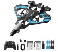 SGZIOO Avion Télécommandé, 2,4 GHz Avion RC, avio-n Radiocommandé avec LED, avio-n Télécommandé Enfant avec Gyroscopique à 4 Axes, Voltige 360°, pour Adultes et Enfants (Bleu)
