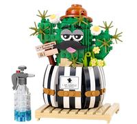 SGZIOO Kit de construction de 578 pièces de cactus - Blocs de construction bonsaï - Plantes artificielles - Collection botanique - Jouet en briques - Cadeau créatif pour adultes - Décoration