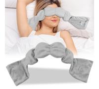 SGZIOO Masque Lesté pour Les Yeux, Masque de Sommeil pour Adultes,Cache-Yeux Confortable,Cache-Yeux Doux Avec Microbilles en Verre, Œil Bloquant La Lumière, pour Avions, Voyages et Maison (Gris)