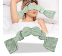 SGZIOO Masque Lesté pour Les Yeux, Masque de Sommeil pour Adultes,Cache-Yeux Confortable,Cache-Yeux Doux Avec Microbilles en Verre, Œil Bloquant La Lumière, pour Avions, Voyages et Maison (Vert)