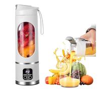 SGZIOO Mixeur Smoothie Portable, 450 ML Blender Portable Smoothie, Rechargeable Mini Blender smoothie, avec 12 Lames, Écran LED, pour la Préparation de Milk-Shakes, jus de Fruits, Smoothies