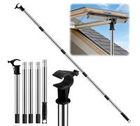 SGZIOO Ouvre-tringle télescopique de 1,86 m avec crochet - En acier inoxydable - Compatible avec les stores Velux Ggl/Ggu