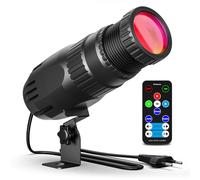 SGZIOO Projecteur Boule a Facette, LED Lumière Pinspot 20W, 4 en 1 Pin Spot avec Télécommande et 4 Modes d'Éclairage pour Fêtes Bars Mariages Dance Halls