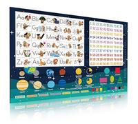 SGZIOO Sous-main pour enfant - Lavable - En cuir synthétique souple - Résistant à l'huile et à la saleté - Bleu - Planète