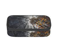 SGZLZBWK Trousse à crayons portable Sky Through The Tree - Pour papeterie et maquillage - Pour l'école et le bureau, Noir , Taille unique, Cartable