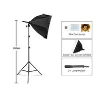 SH-Analyste d'éclairage Softbox pour studio photo,photographie professionnelle,trépied de 2m,ampoules l'intensité,39cm - Type 20W Yellow White