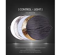 SH-Diffueurs multi-disques à poignée ronde,réflecteur portable pliable,disque lumineux pour la photographie,or et argent,5 en 1,60cm