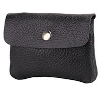 SH Leder Alba B087 Petit portefeuille en cuir 11 x 6,90 cm, Noir , xs, Décontracté