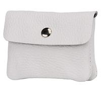 SH Leder Alba B087 Petit portefeuille pratique en cuir véritable pour cartes de fête et discothèque - Unisexe - 11 x 6,90 cm, Weiss, xs, Décontracté