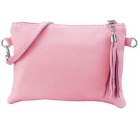 SH Leder - Anny G248 - Sac à bandoulière - En cuir véritable - 22 x 15 cm, Rose clair, Small