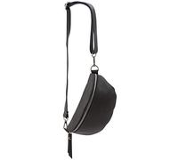 SH Leder ® Ava G292 Sac banane unisexe en cuir véritable - Petit sac bandoulière pour festivals, voyages - 23 x 12 cm, gris foncé, Small