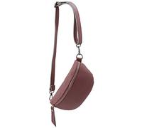 SH Leder ® Ava G292 Sac banane unisexe en cuir véritable - Petit sac bandoulière pour festivals, voyages - 23 x 12 cm, vieux rose, Small