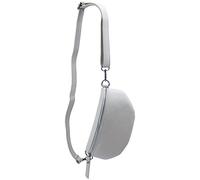 SH Leder ® Ava G292 Sac banane unisexe en cuir véritable - Petit sac bandoulière pour festivals, voyages - 23 x 12 cm, gris clair, s